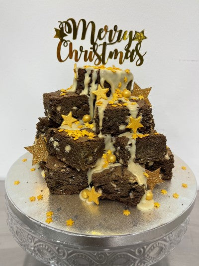 Festive Brownie Tower